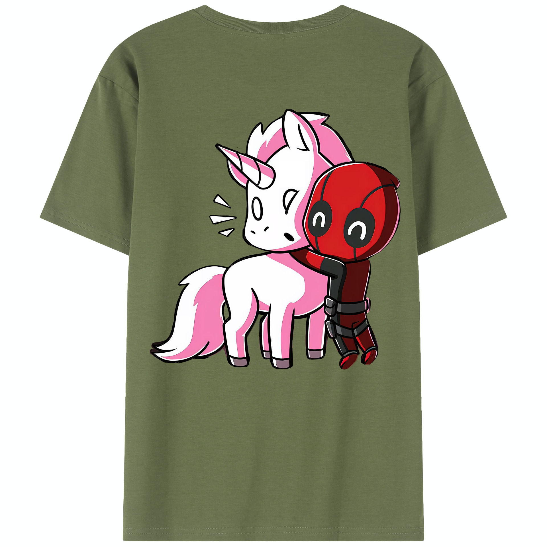 （画像用） Deadpool デッドプール 綿100％半袖Tシャツ（背面プリント）